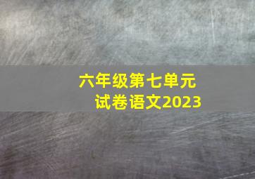 六年级第七单元试卷语文2023