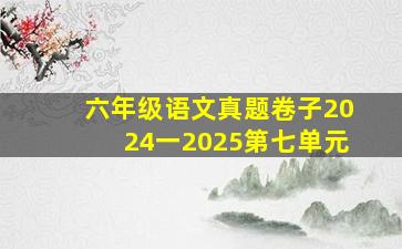 六年级语文真题卷子2024一2025第七单元