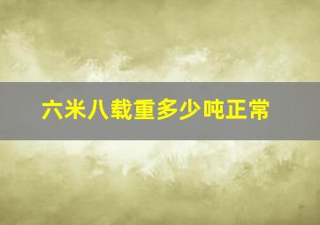 六米八载重多少吨正常