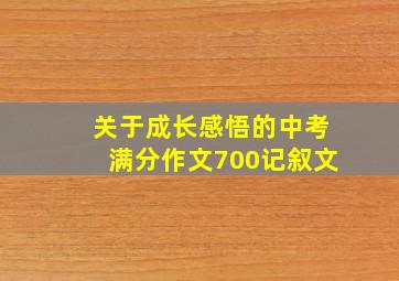 关于成长感悟的中考满分作文700记叙文