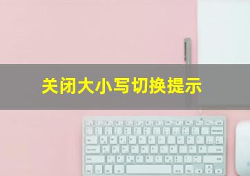 关闭大小写切换提示