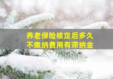 养老保险核定后多久不缴纳费用有滞纳金