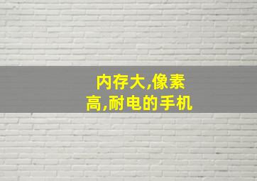 内存大,像素高,耐电的手机