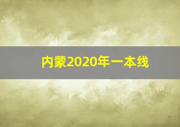 内蒙2020年一本线