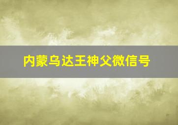 内蒙乌达王神父微信号