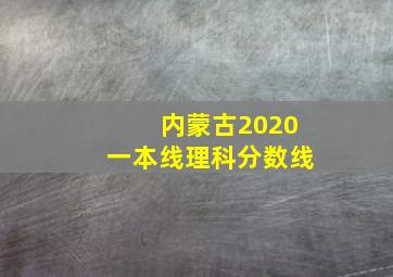 内蒙古2020一本线理科分数线