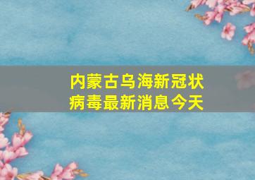 内蒙古乌海新冠状病毒最新消息今天