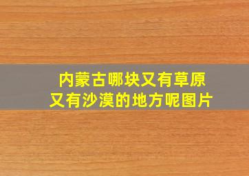 内蒙古哪块又有草原又有沙漠的地方呢图片