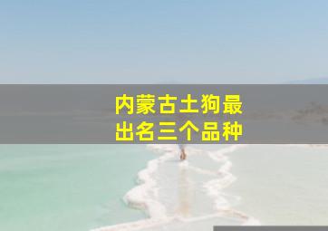 内蒙古土狗最出名三个品种