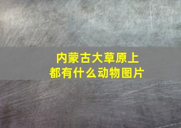 内蒙古大草原上都有什么动物图片