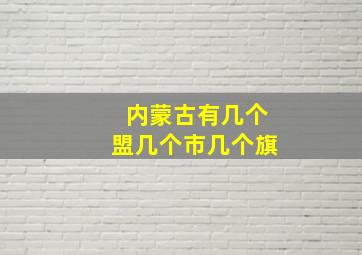 内蒙古有几个盟几个市几个旗