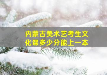 内蒙古美术艺考生文化课多少分能上一本