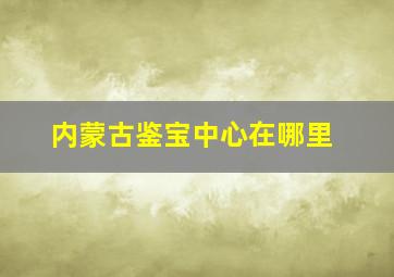 内蒙古鉴宝中心在哪里