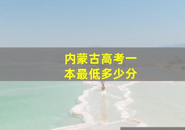 内蒙古高考一本最低多少分