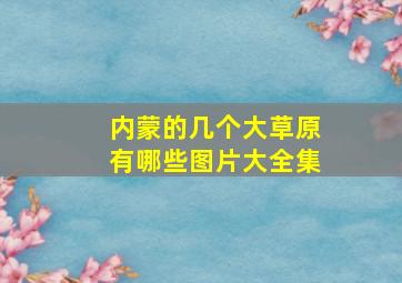 内蒙的几个大草原有哪些图片大全集