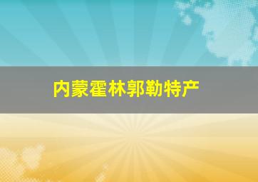 内蒙霍林郭勒特产