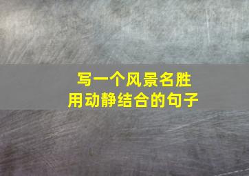 写一个风景名胜用动静结合的句子