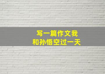 写一篇作文我和孙悟空过一天