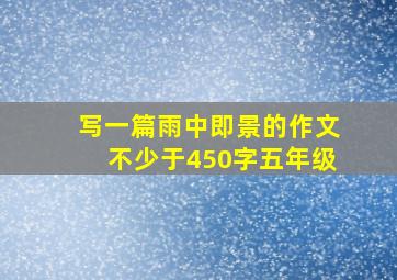 写一篇雨中即景的作文不少于450字五年级