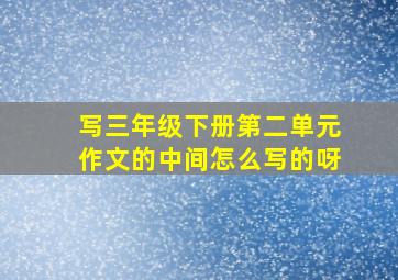 写三年级下册第二单元作文的中间怎么写的呀