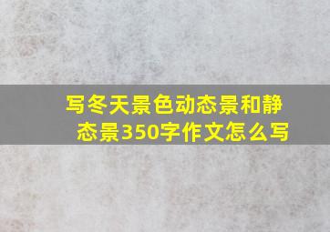 写冬天景色动态景和静态景350字作文怎么写