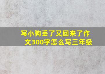 写小狗丢了又回来了作文300字怎么写三年级