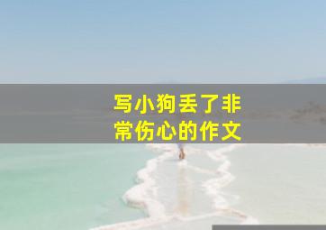 写小狗丢了非常伤心的作文