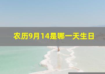 农历9月14是哪一天生日