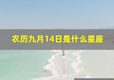 农历九月14日是什么星座