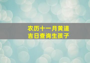 农历十一月黄道吉日查询生孩子