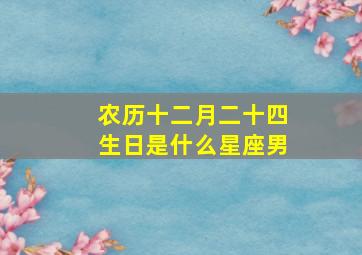 农历十二月二十四生日是什么星座男