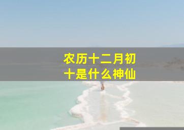 农历十二月初十是什么神仙