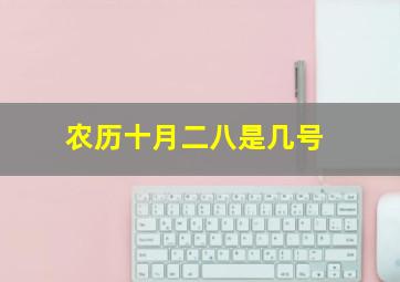 农历十月二八是几号