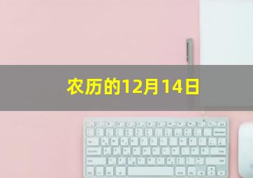 农历的12月14日