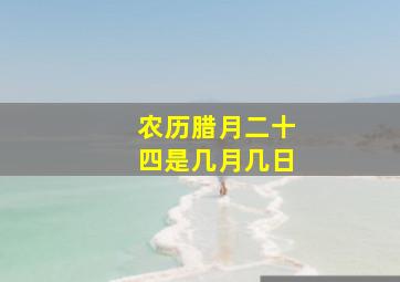 农历腊月二十四是几月几日