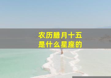 农历腊月十五是什么星座的