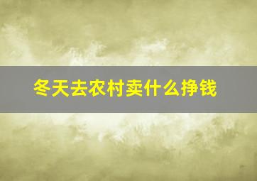 冬天去农村卖什么挣钱