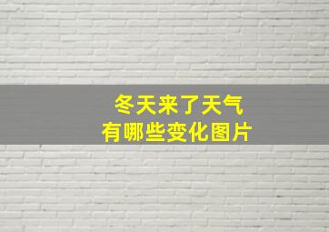 冬天来了天气有哪些变化图片