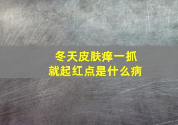 冬天皮肤痒一抓就起红点是什么病