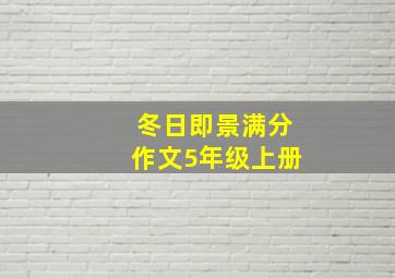 冬日即景满分作文5年级上册