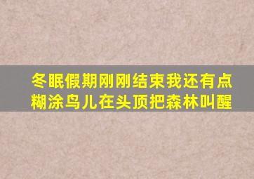 冬眠假期刚刚结束我还有点糊涂鸟儿在头顶把森林叫醒