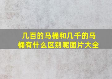 几百的马桶和几千的马桶有什么区别呢图片大全