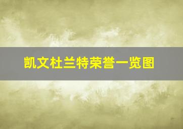 凯文杜兰特荣誉一览图