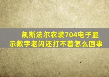 凯斯法尔农装704电子显示数字老闪还打不着怎么回事