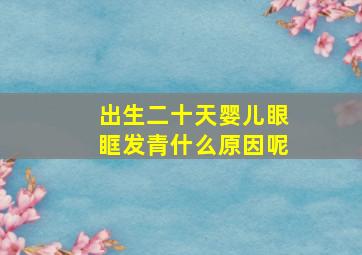 出生二十天婴儿眼眶发青什么原因呢