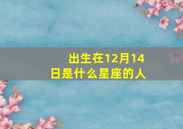 出生在12月14日是什么星座的人