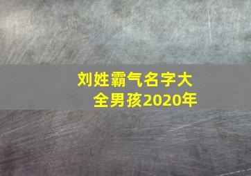 刘姓霸气名字大全男孩2020年