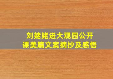 刘姥姥进大观园公开课美篇文案摘抄及感悟