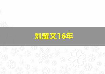 刘耀文16年