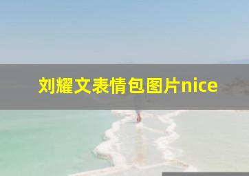 刘耀文表情包图片nice